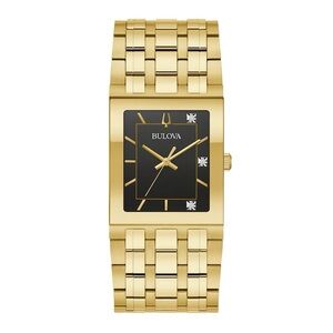 Bulova MEN Gold Watch with Black Dial new with out box!!